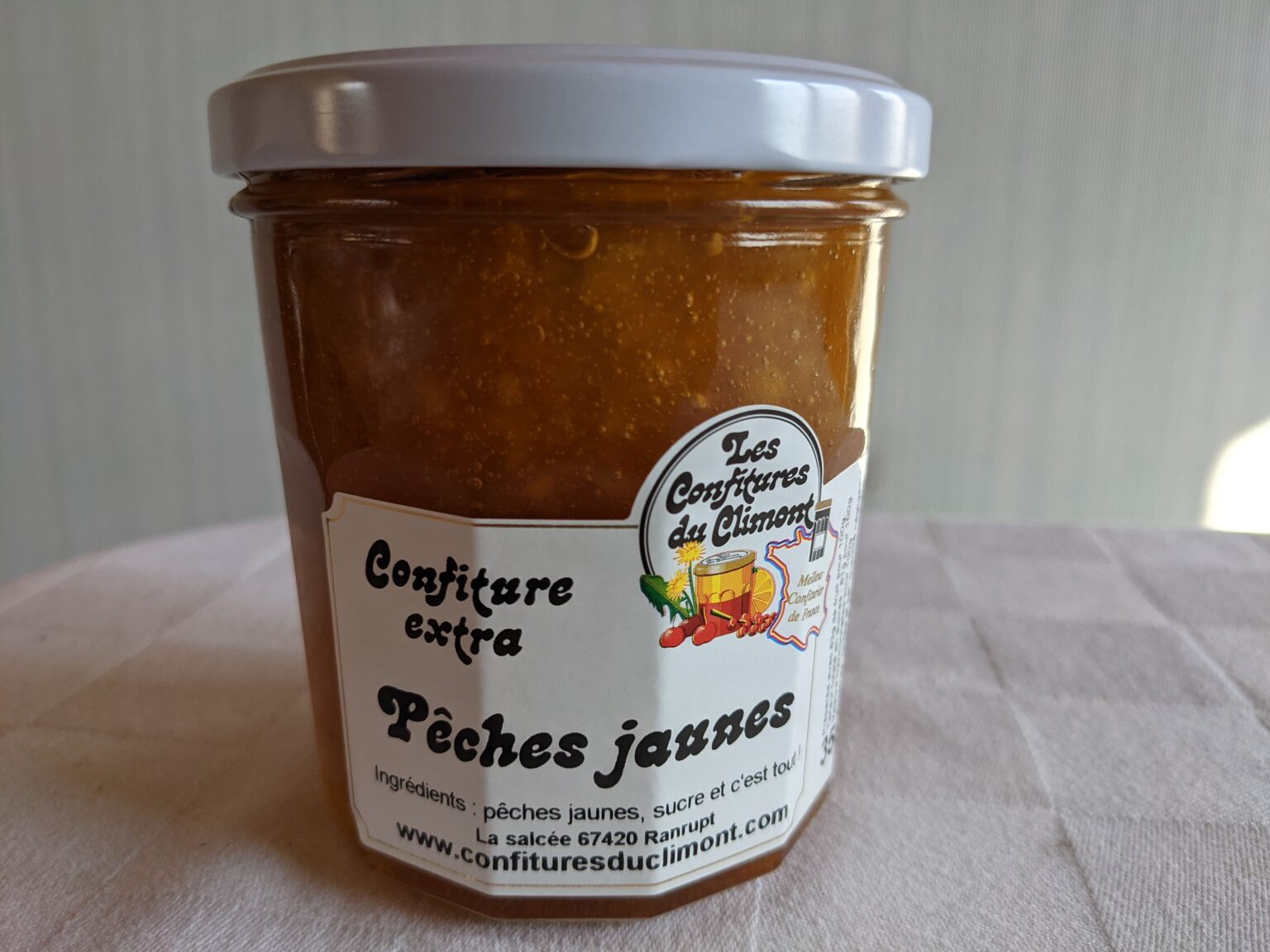 Confiture saveur pêche de vignes La Maison de La Choucroute